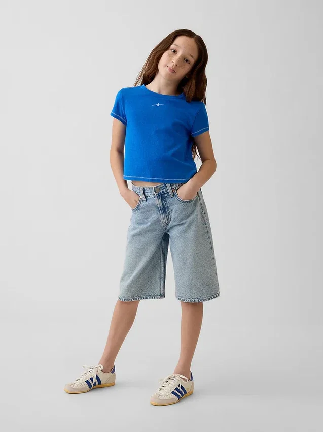 Camiseta infantil con estampado «Get Blue»
