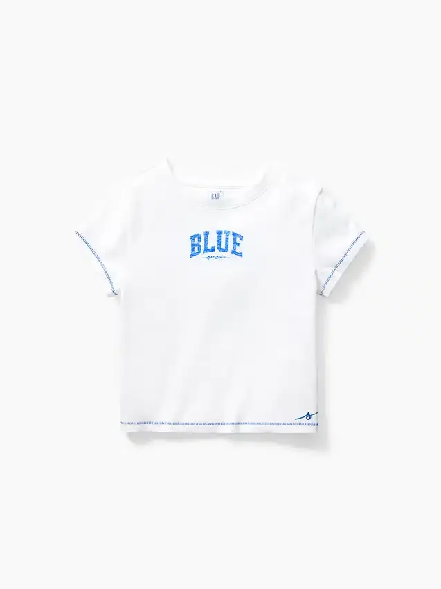 Camiseta infantil con estampado «Get Blue»