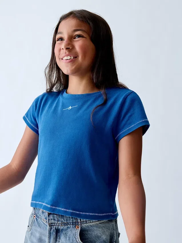 Camiseta infantil con estampado «Get Blue»