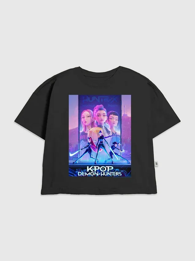Camiseta infantil con estampado gráfico de «Demon Hunters» de K-Pop