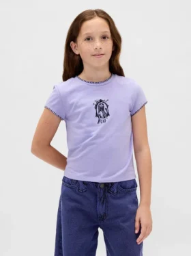 Camiseta infantil con estampado «La pesadilla antes de Navidad» de Tim Burton, de GAP × Disney, con corte entallado