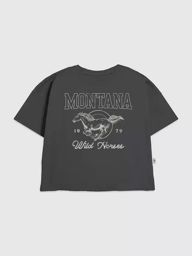 Camiseta infantil con estampado «Montana Wild Horse»