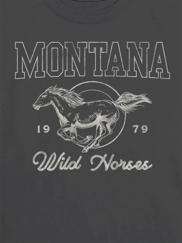 Camiseta infantil con estampado «Montana Wild Horse»