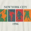 Camiseta infantil con estampado vintage de deportes de invierno