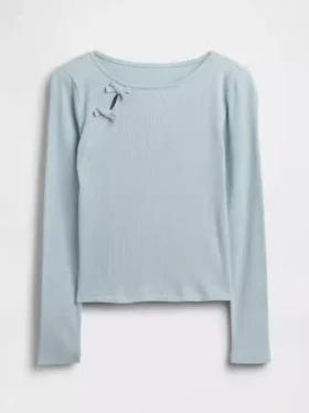 Camiseta infantil con lazo de punto elástico