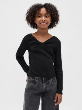 Camiseta infantil con lazo en el cuello