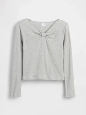 Camiseta infantil con lazo en el cuello