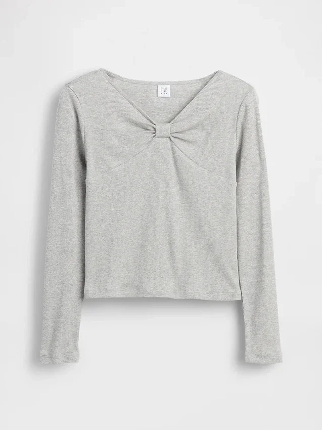 Camiseta infantil con lazo en el cuello