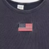 Camiseta infantil de canalé con bordados