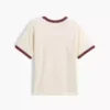 Camiseta infantil de corte holgado con estampado «New York» y cuello y puños de color contrastado