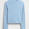Camiseta infantil de cuello alto acanalado