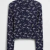 Camiseta infantil de cuello alto acanalado