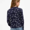 Camiseta infantil de cuello alto acanalado
