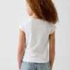 Camiseta infantil de cuello cuadrado