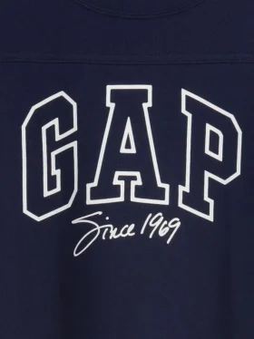 Camiseta infantil de jersey de algodón grueso con logo y costuras, corte oversize