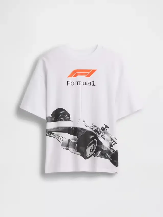 Camiseta infantil de la Fórmula 1 con estampado oversize