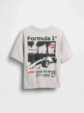 Camiseta infantil de la Fórmula 1 con estampado oversize