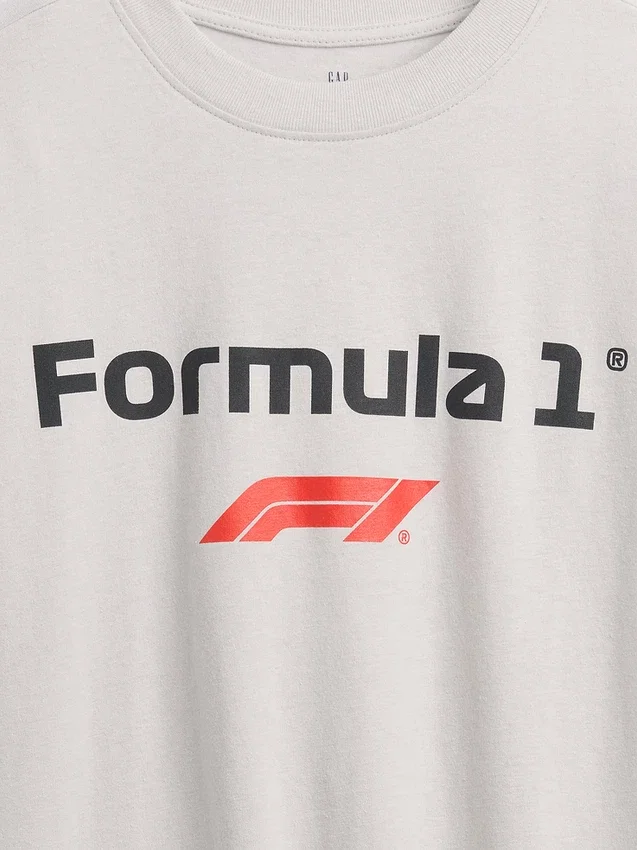 Camiseta infantil de la Fórmula 1 con estampado oversize
