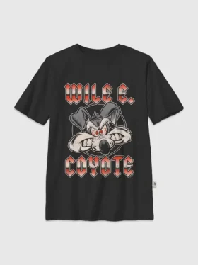 Camiseta infantil de Looney Tunes con estampado metálico de Wile E.