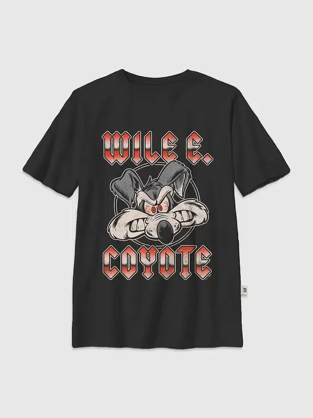 Camiseta infantil de Looney Tunes con estampado metálico de Wile E.