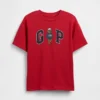 Camiseta infantil de punto de algodón grueso con corte holgado y Gap Logo