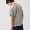 Camiseta infantil de punto de algodón grueso con corte holgado y Gap Logo