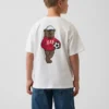 Camiseta infantil de punto de algodón grueso con corte holgado y Gap Logo