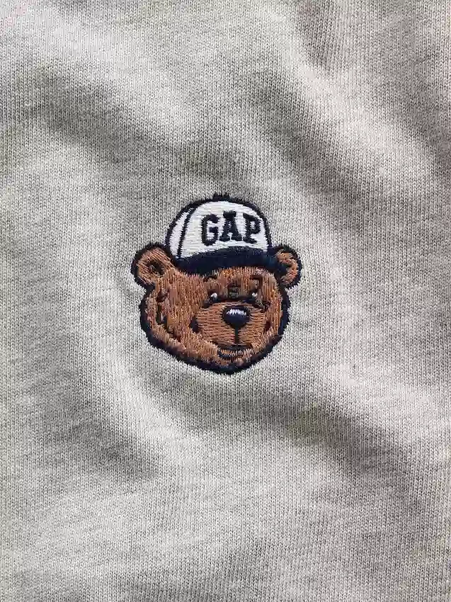 Camiseta infantil de punto de algodón grueso con corte holgado y Gap Logo