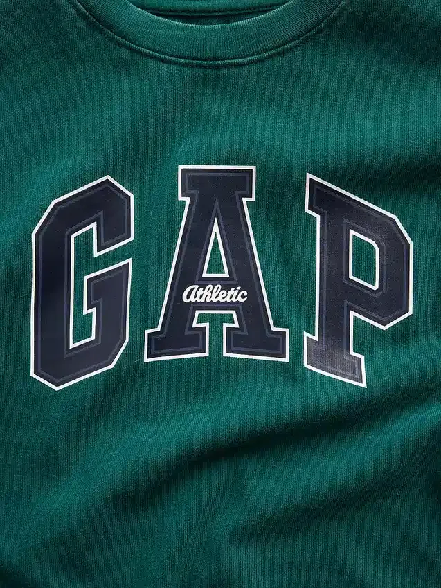 Camiseta infantil de punto de algodón grueso con corte holgado y Gap Logo