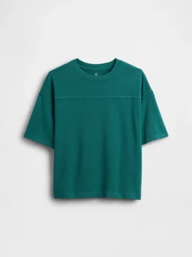 Camiseta infantil de punto grueso con costuras