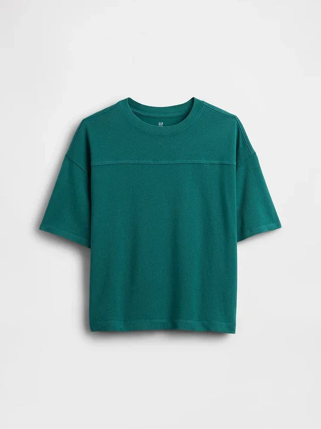 Camiseta infantil de punto grueso con costuras
