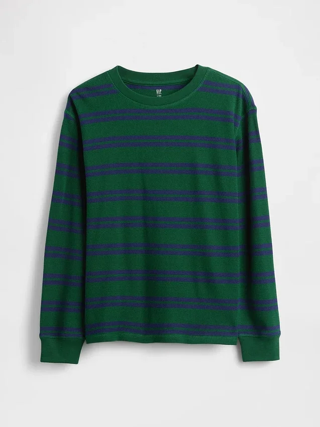 Camiseta infantil de punto waffle