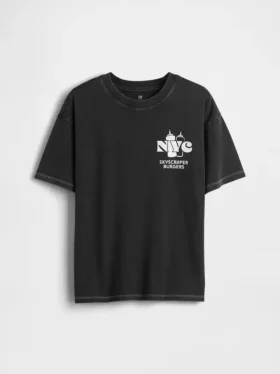 Camiseta infantil holgada con estampado