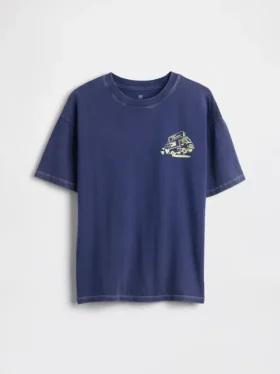 Camiseta infantil holgada con estampado