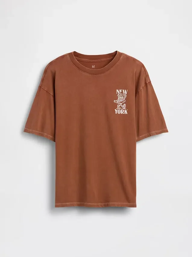 Camiseta infantil holgada con estampado