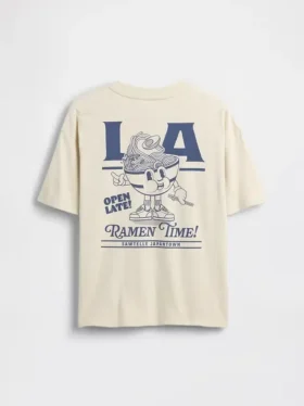 Camiseta infantil holgada con estampado