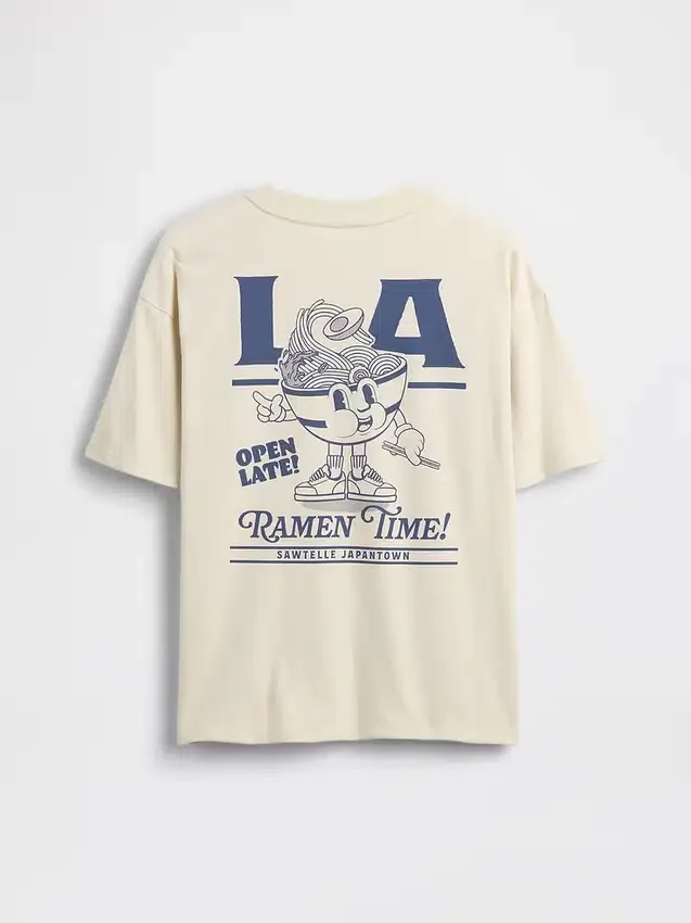 Camiseta infantil holgada con estampado