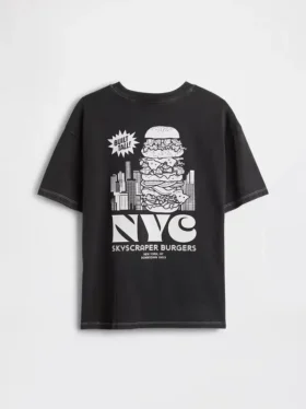 Camiseta infantil holgada con estampado