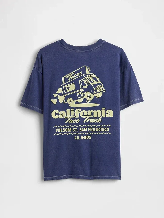 Camiseta infantil holgada con estampado