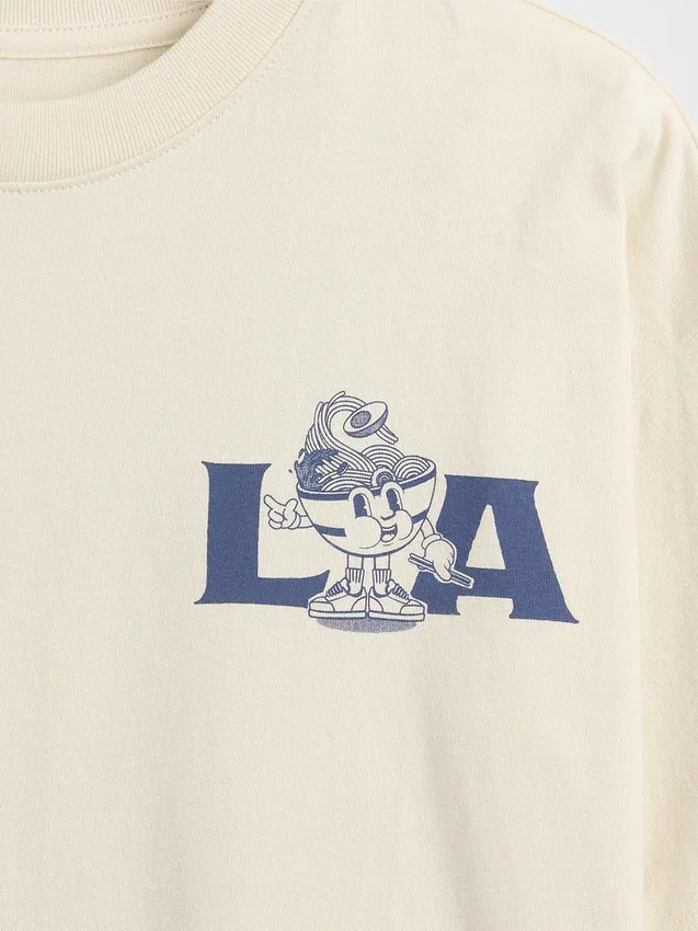 Camiseta infantil holgada con estampado