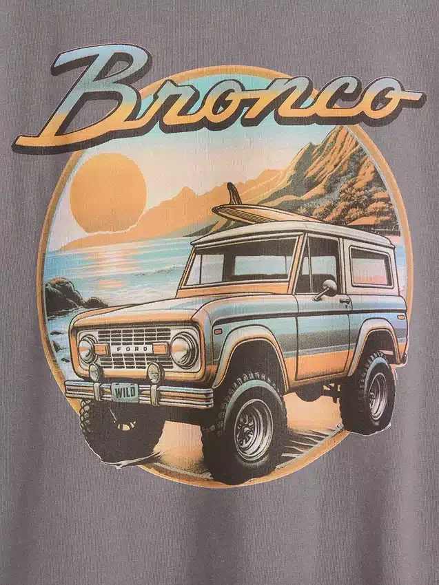 Camiseta infantil holgada con estampado