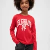 Camiseta infantil holgada con estampado gráfico