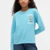 Camiseta infantil holgada con estampado gráfico
