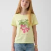 Camiseta infantil holgada con estampado gráfico