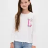 Camiseta infantil holgada con estampado gráfico
