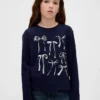 Camiseta infantil holgada con estampado gráfico