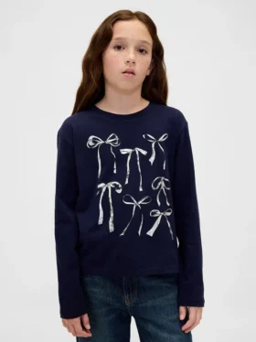 Camiseta infantil holgada con estampado gráfico