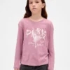 Camiseta infantil holgada con estampado gráfico