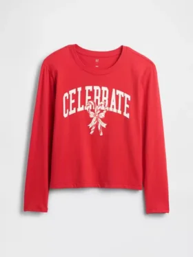Camiseta infantil holgada con estampado gráfico