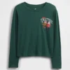 Camiseta infantil holgada con estampado gráfico
